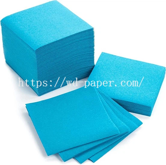 6-blue airlaid napkins